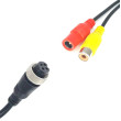 Y-Adapter vierpolig weiblich / 1x Cinch weiblich + Stromversorgung weiblich