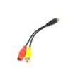 Y-Adapter vierpolig weiblich / 1x Cinch weiblich + Stromversorgung weiblich