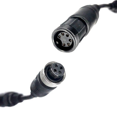 Steckadapter sechspolig weiblich / vierpolig weiblich