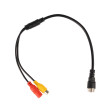 Y-Adapter vierpolig männlich / 2x Cinch weiblich + Stromversorgung weiblich
