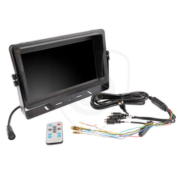 Lieferumfang des VESTYS AHD-Monitors 10,1 Zoll Quad