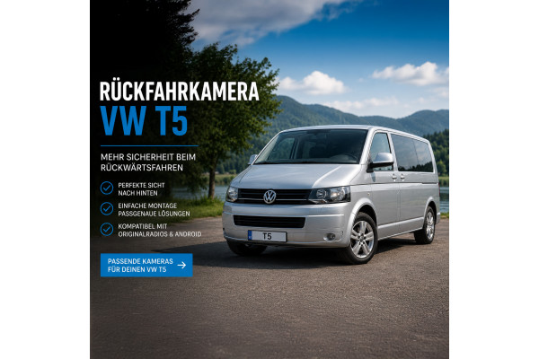 Rückfahrkamera VW T5 – Die passende Kamera für Transporter & Multivan