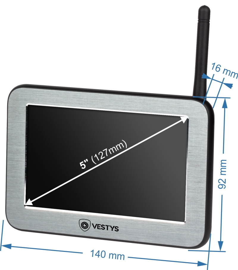 drahtloses wlan-solar-set rückfahrkamera ahd abmessungen 5-zoll-set